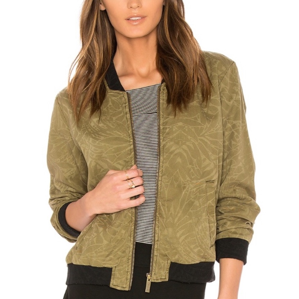 SANCTUARY 'Palmaflage' Camo Bomber Jacket